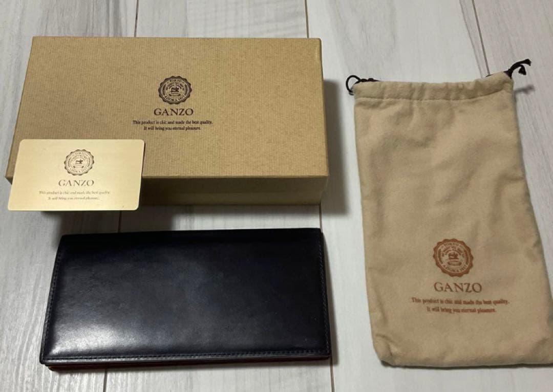 美品　GANZO ガンゾ　長財布　コードバン　（箱付き）日本製