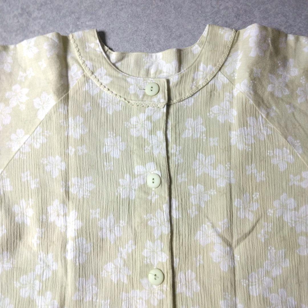 ワコール　グランダー　レディースパジャマ　ワンピース　綿麻混　日本製