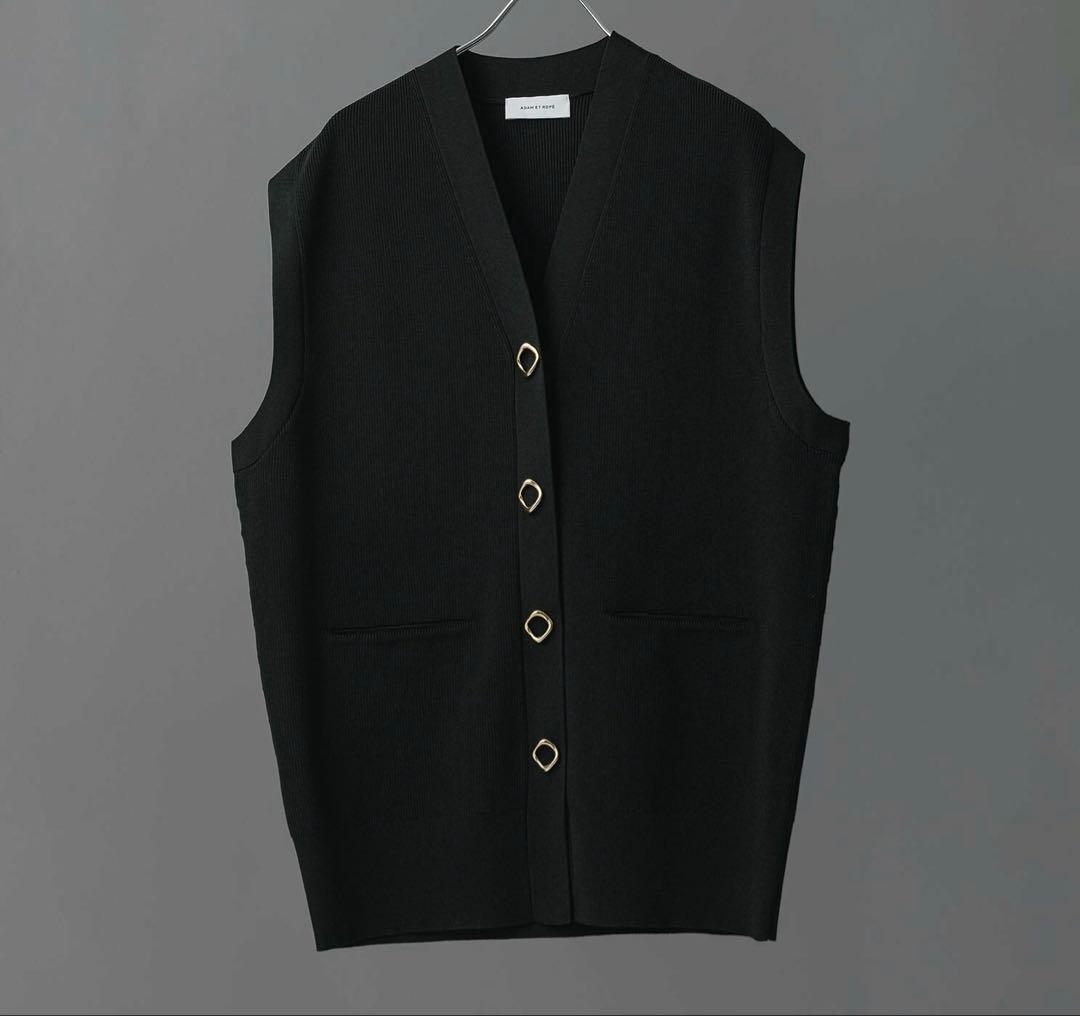 アダムエロペ：【サステナブル】ミドルニットジレ