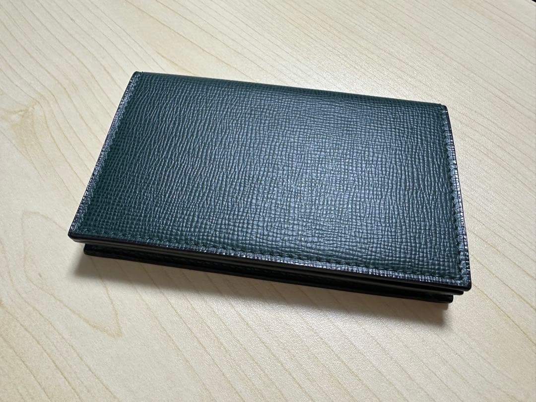 【美品】Valextra ヴァレクストラ 名刺入れ カードケース ダークグリーン