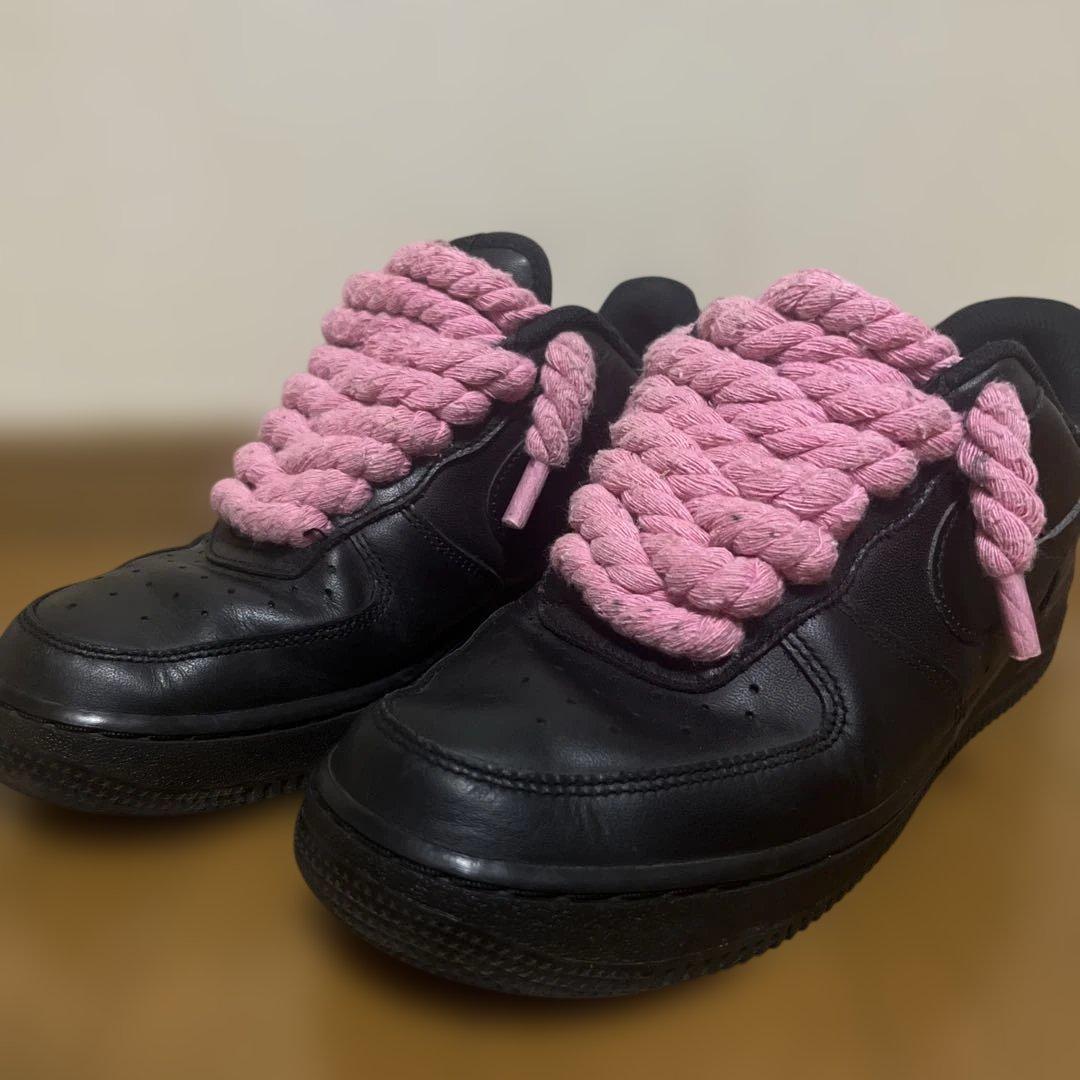 af1黒(ブラック)ロープピンク