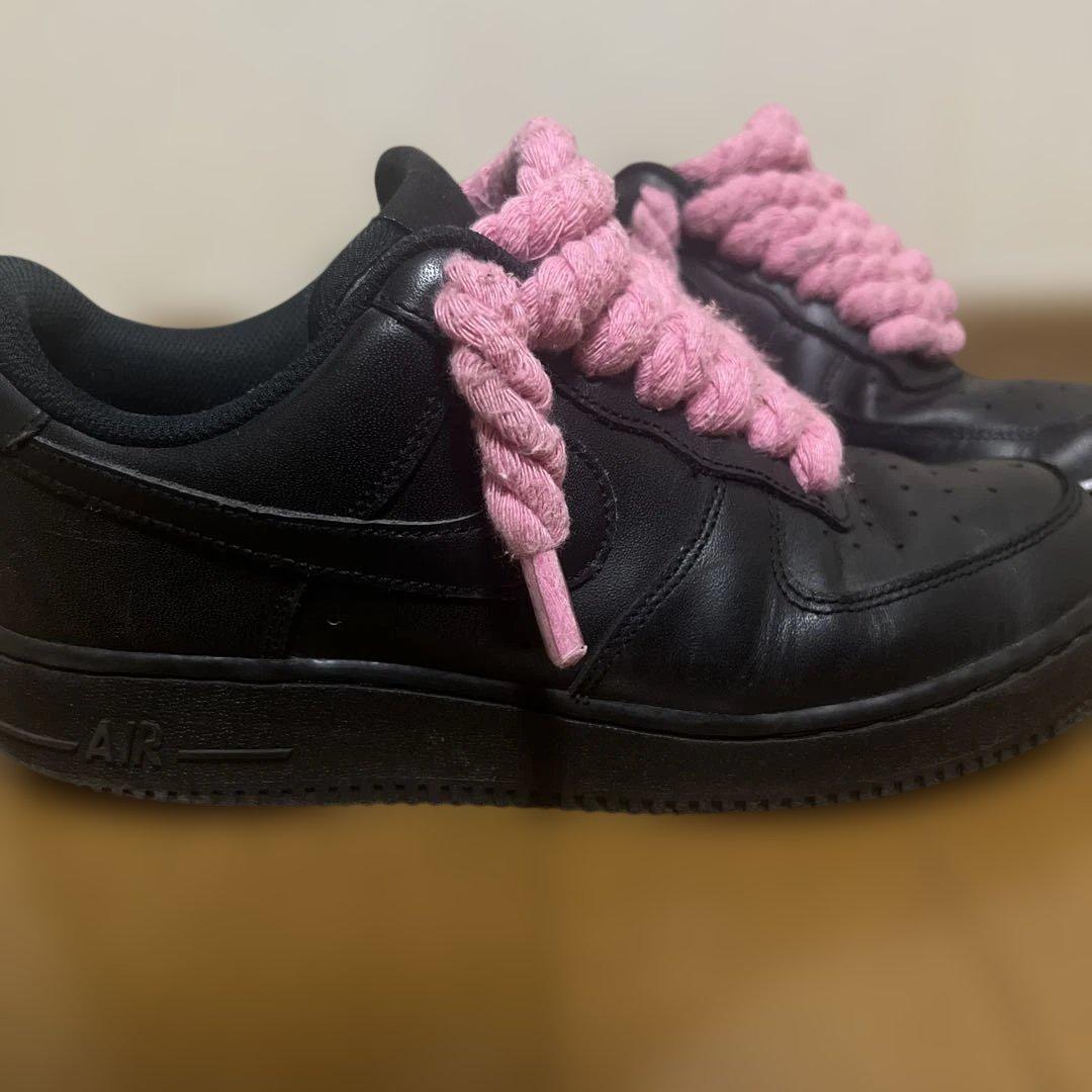 af1黒(ブラック)ロープピンク