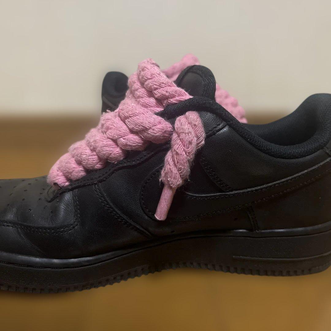 af1黒(ブラック)ロープピンク