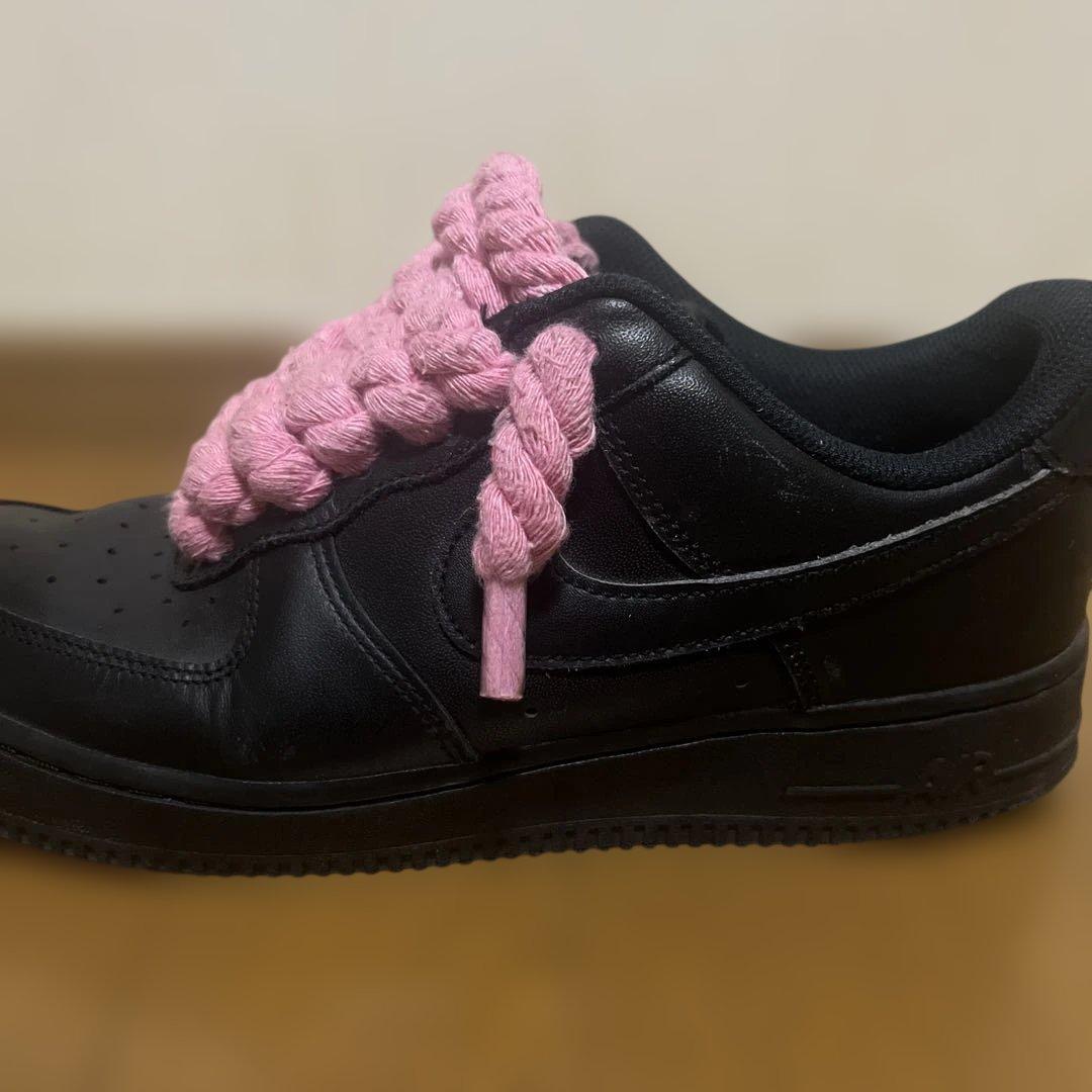 af1黒(ブラック)ロープピンク