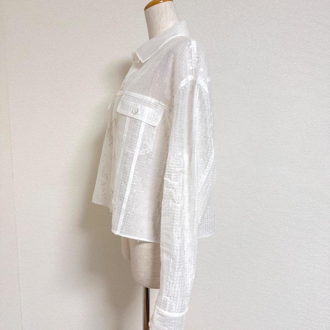 ジュンヤワタナベコムデギャルソン スパンコールジャケット (ホワイト/FREE)