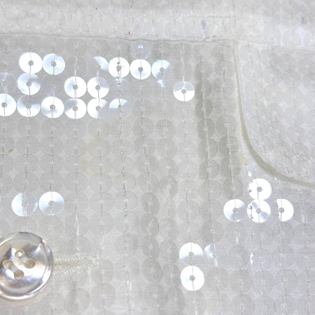 ジュンヤワタナベコムデギャルソン スパンコールジャケット (ホワイト/FREE)