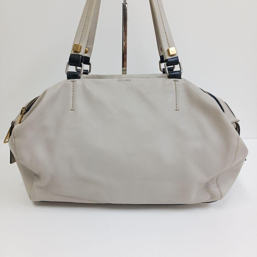 ✨良品✨セリーヌ　マリーヌ　スモールボストン ライトグレー