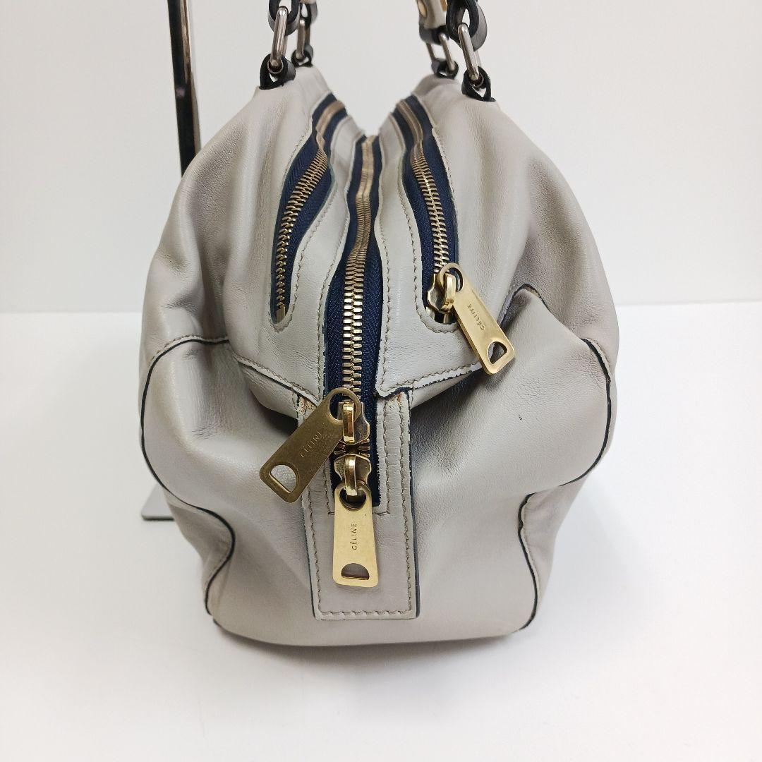 ✨良品✨セリーヌ　マリーヌ　スモールボストン ライトグレー