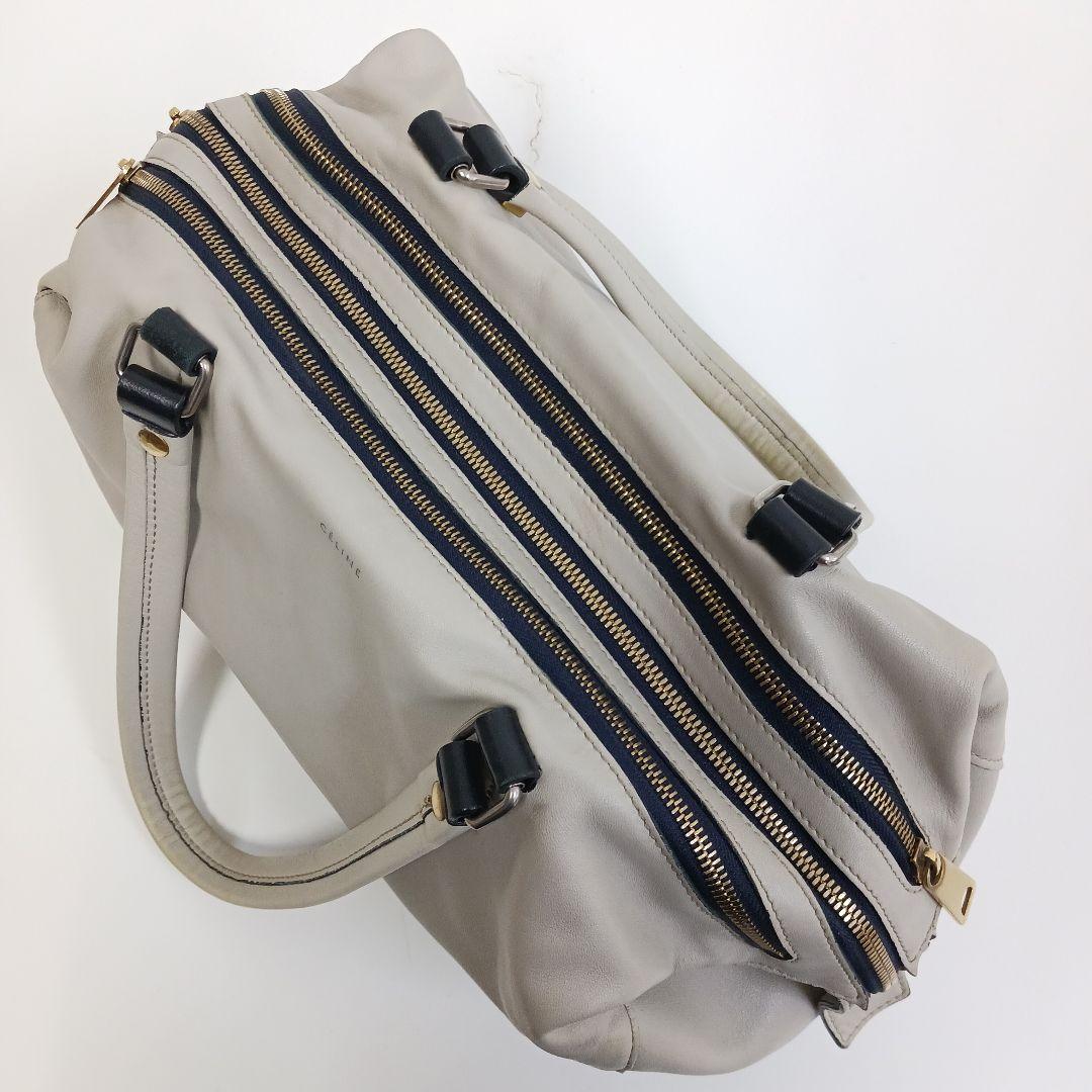 ✨良品✨セリーヌ　マリーヌ　スモールボストン ライトグレー