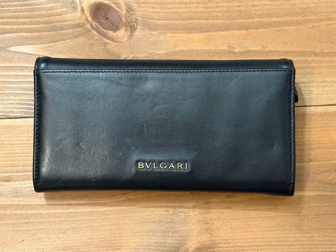 OLD BVLGARI ブラックレザー 長財布