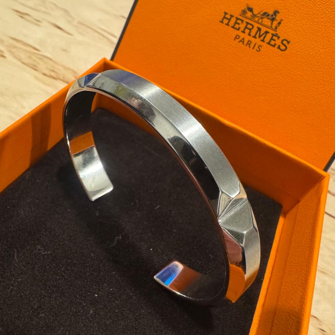 HERMES バングル Sac a Depeches メンズ ブレスレット T4