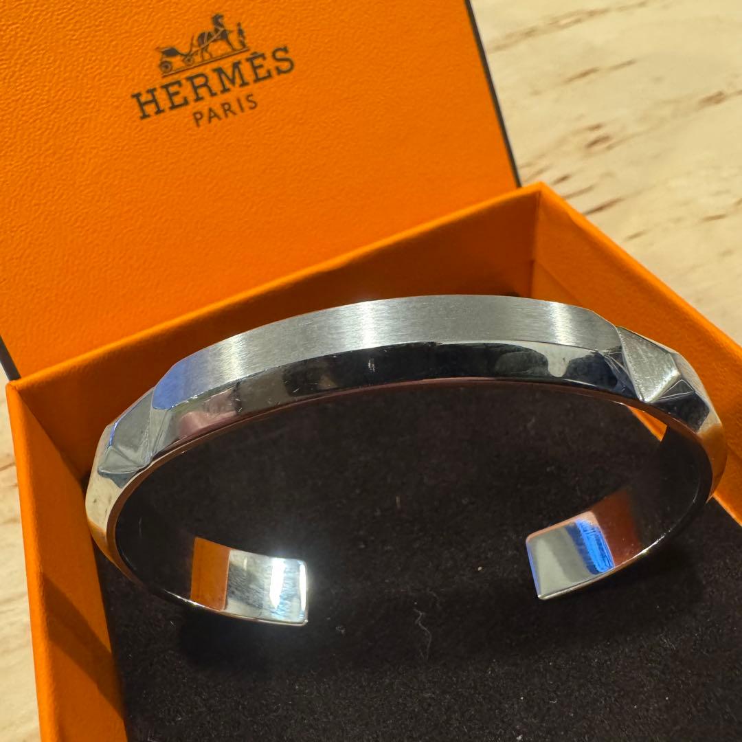HERMES バングル Sac a Depeches メンズ ブレスレット T4
