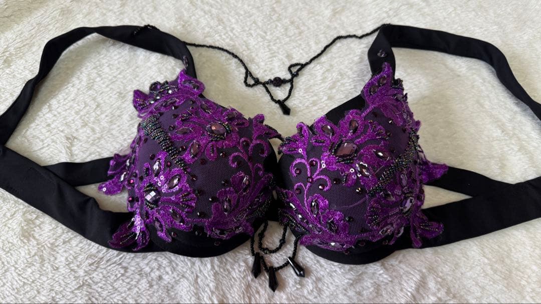 紫色 ベリーダンス セットアップ