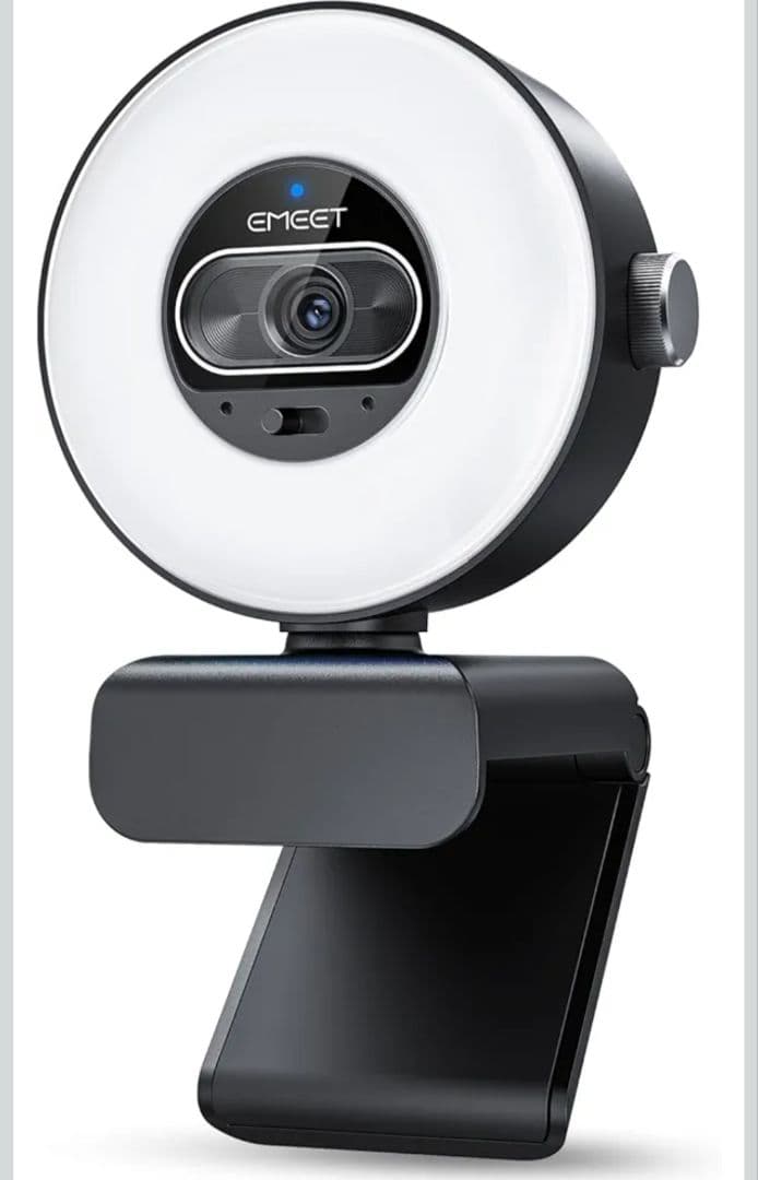 EMEET S600L 4K Webカメラ リングライト一体型