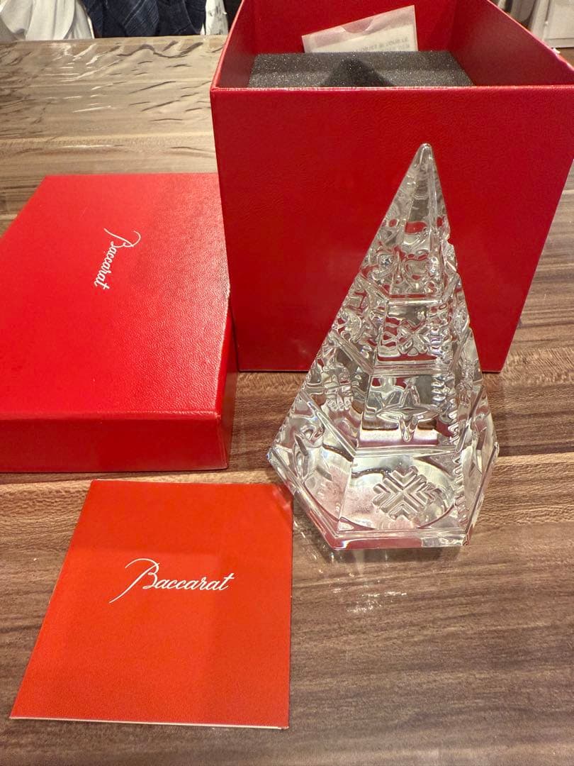 Baccarat バカラ　クリアクリスマスツリー　希少