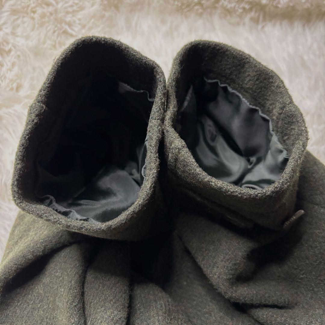 未使用級✨ BEAMS BOY モッサー ロングダッフルコート OLIVE