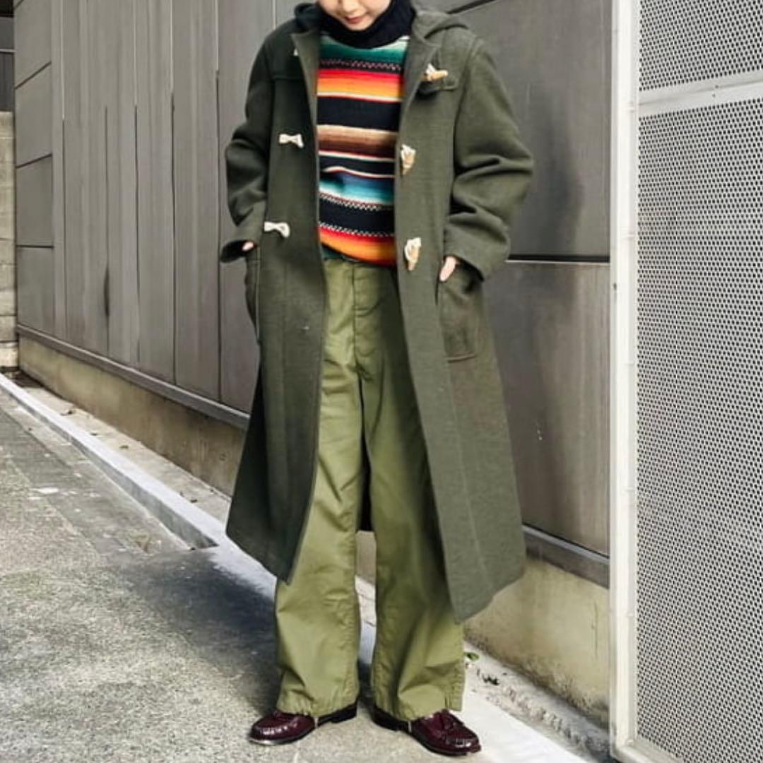 未使用級✨ BEAMS BOY モッサー ロングダッフルコート OLIVE