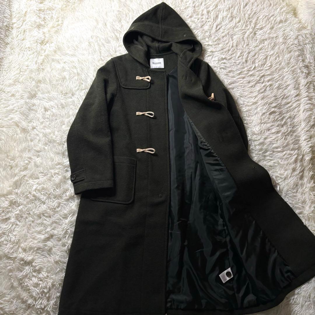 未使用級✨ BEAMS BOY モッサー ロングダッフルコート OLIVE