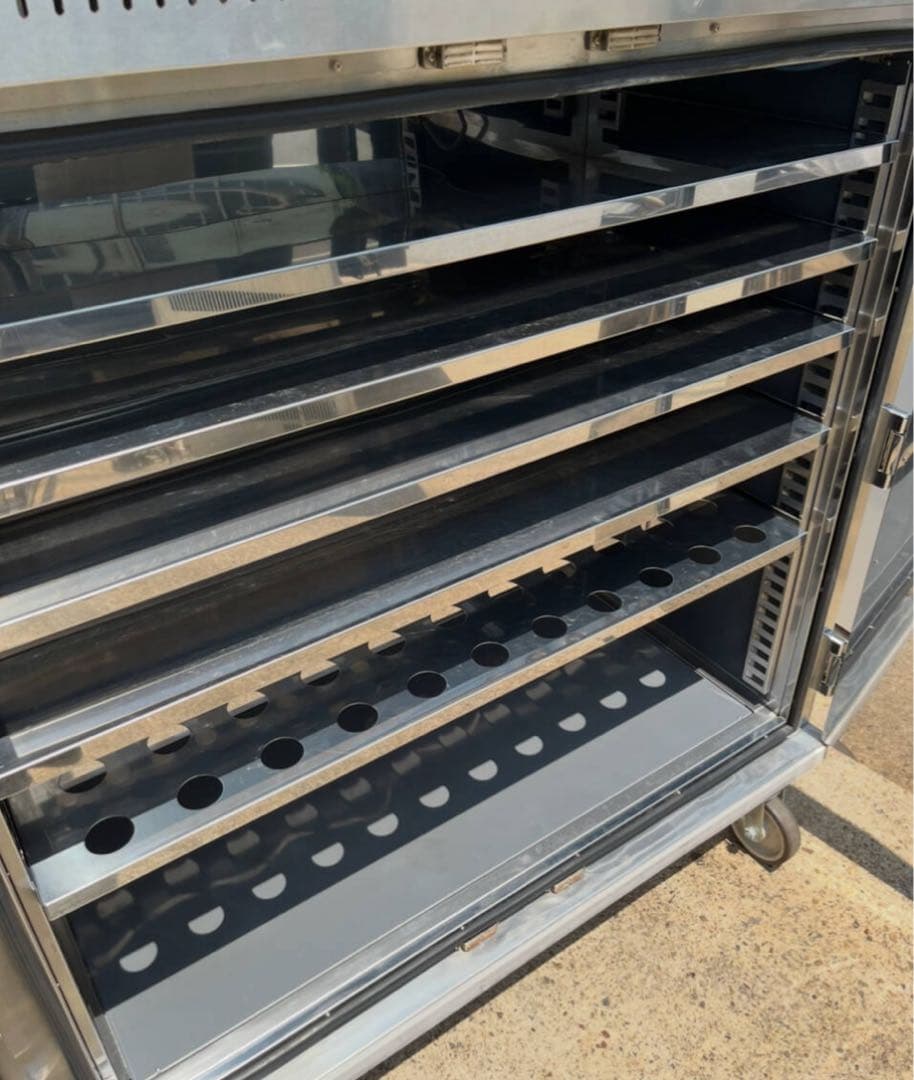 ニチワ 電気ホットワゴン HWNI-800GMP 100V 保温 配膳車 温蔵庫