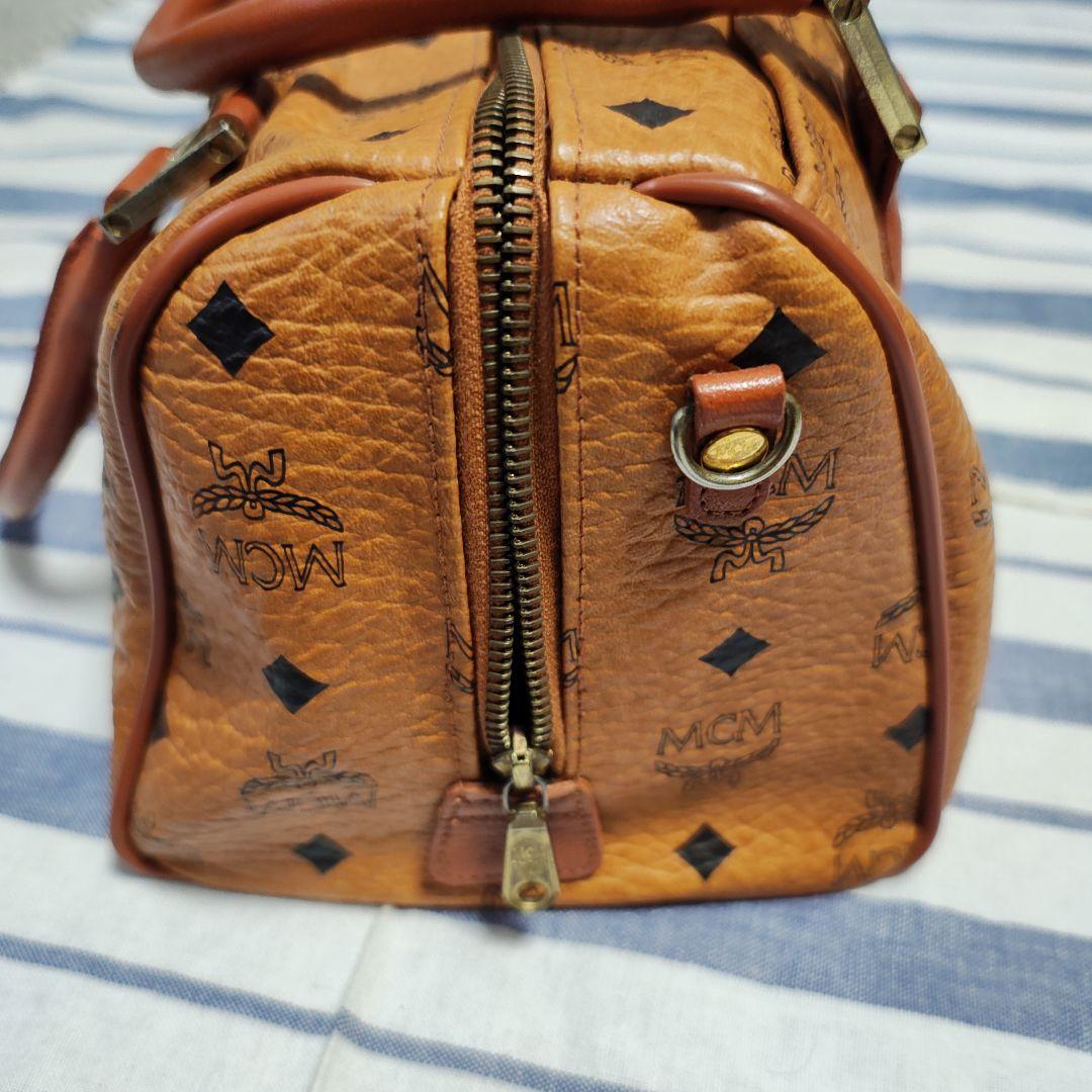 美品　MCM ブラウン ミニボストンバッグ