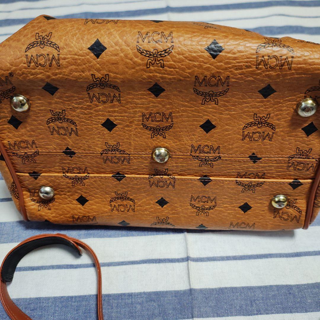 美品　MCM ブラウン ミニボストンバッグ