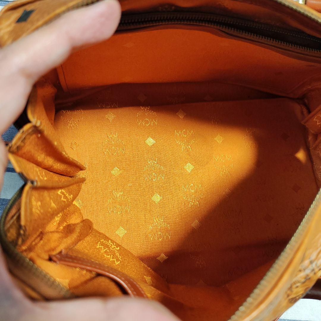 美品　MCM ブラウン ミニボストンバッグ