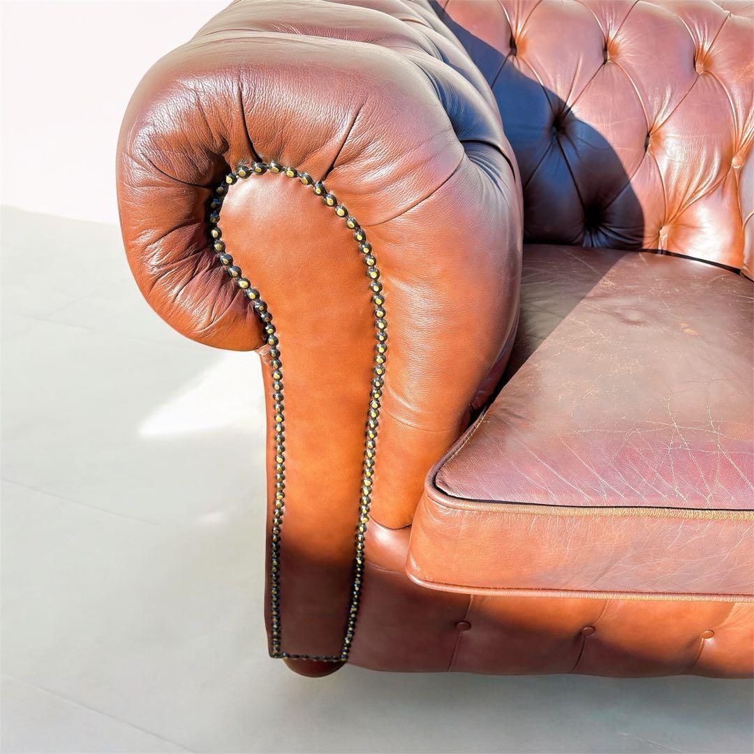 1★送料込み★チェスターフィールドソファ 一人掛け【神奈川県厚木市引取可】