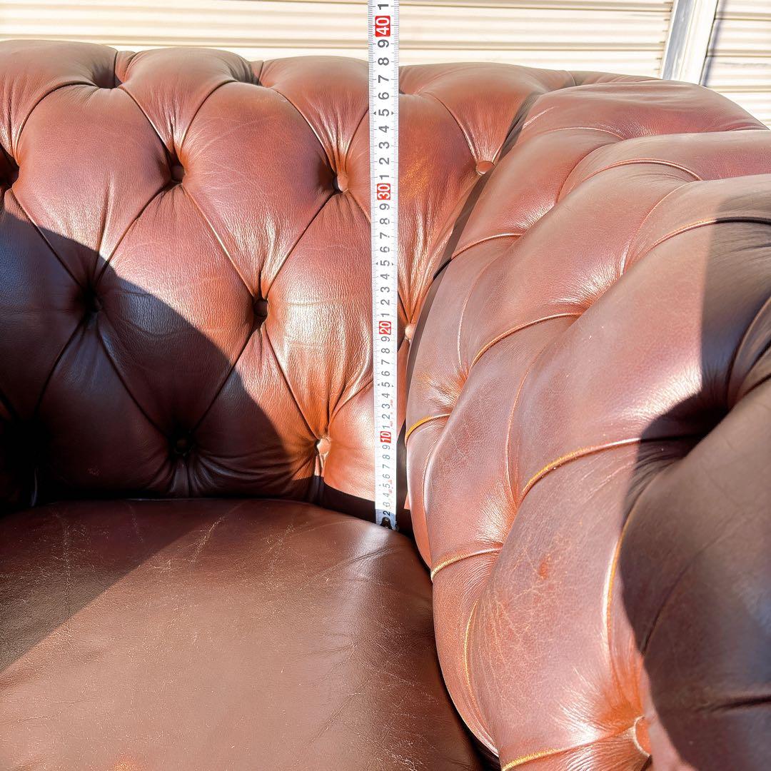 1★送料込み★チェスターフィールドソファ 一人掛け【神奈川県厚木市引取可】