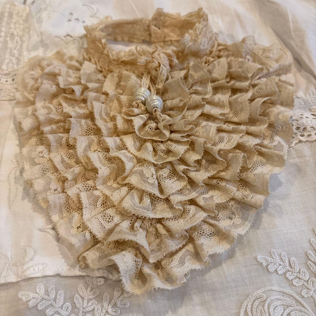 アンティーク♡アンティークレースの付け襟　フランスアンティーク