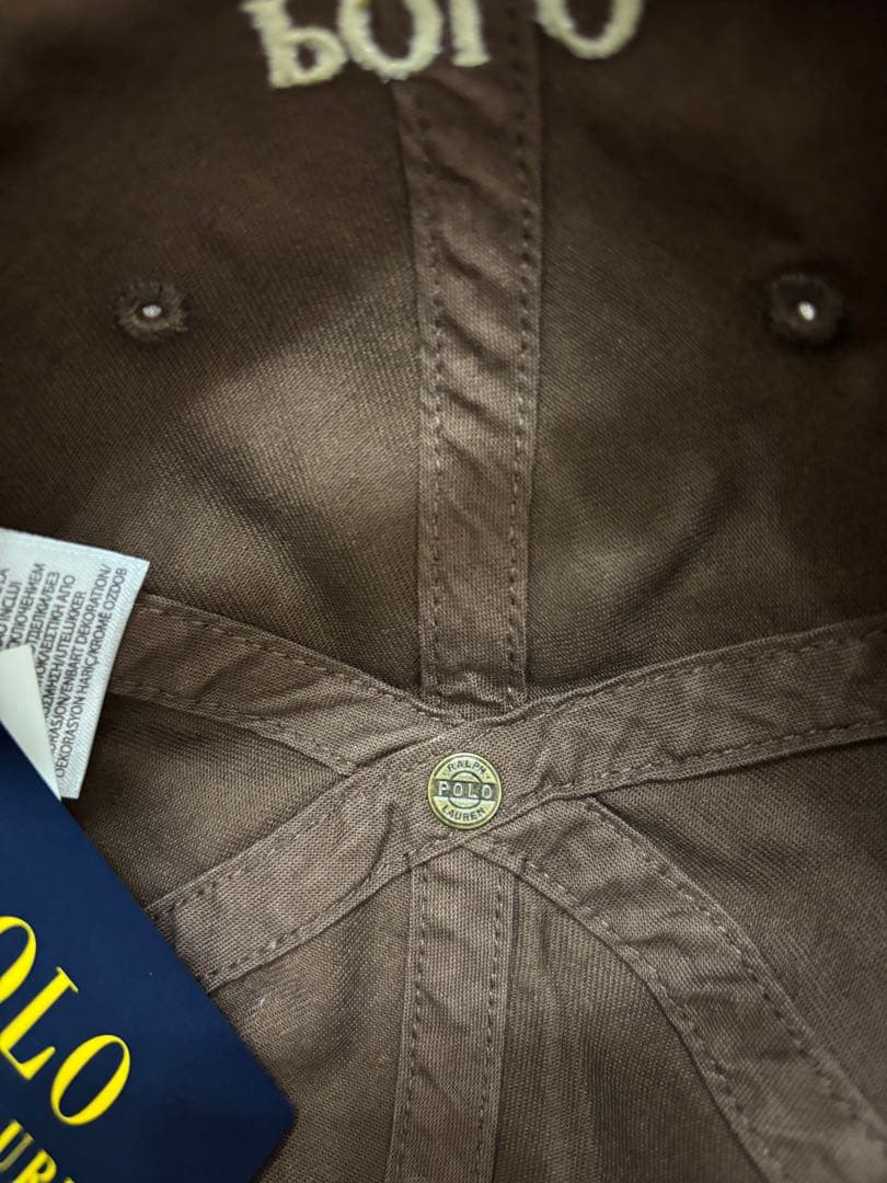 ★新品.希少★ポロラルフローレン ブラウンキャップ