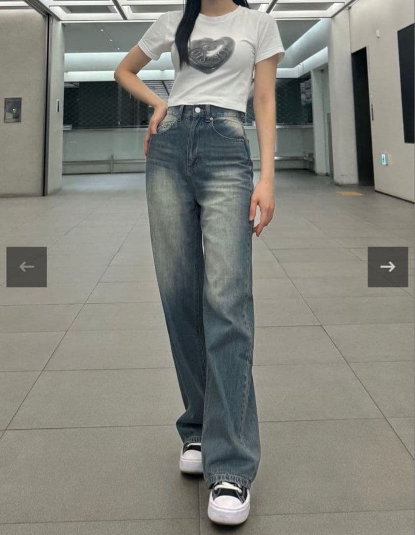 TWWデニム XS/M vintage-blue骨格ウェーブ優勝