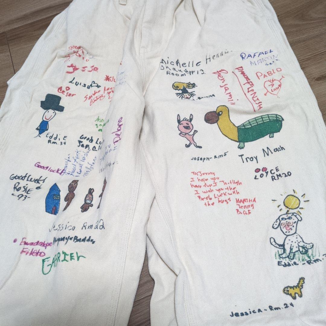 c*u様 最終出品☆オススメ！デニムダンガリー☆らくがきデニム