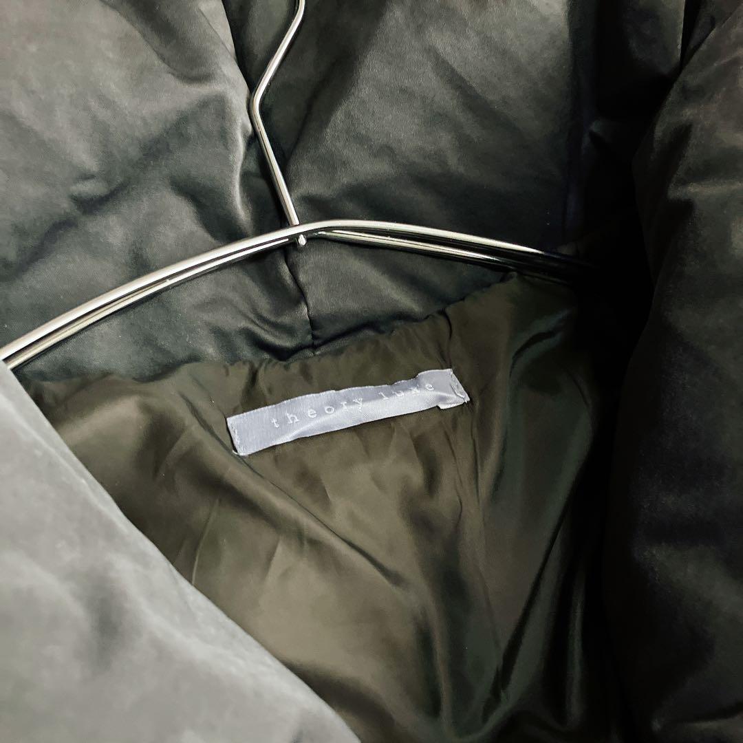 セオリーリュクス★ショールカラー ダウンコート ピーチツイル トグルボタン