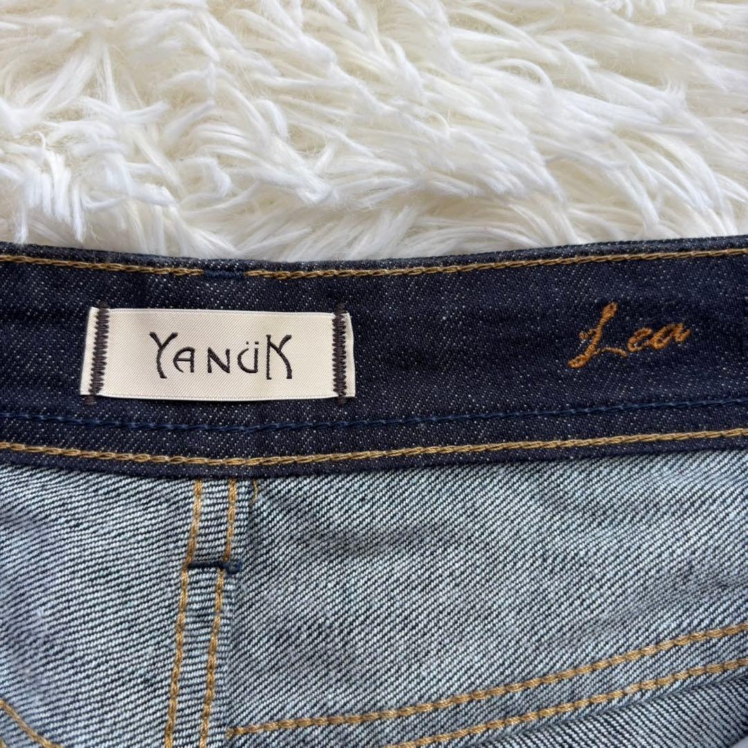 【未使用級】YANUK LEA レア 24 ボーイズストレートデニム インディゴ