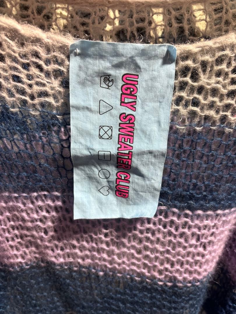 UGLY SWEATER CLUB 長袖ニット ワンサイズ ネイビー・ピンク