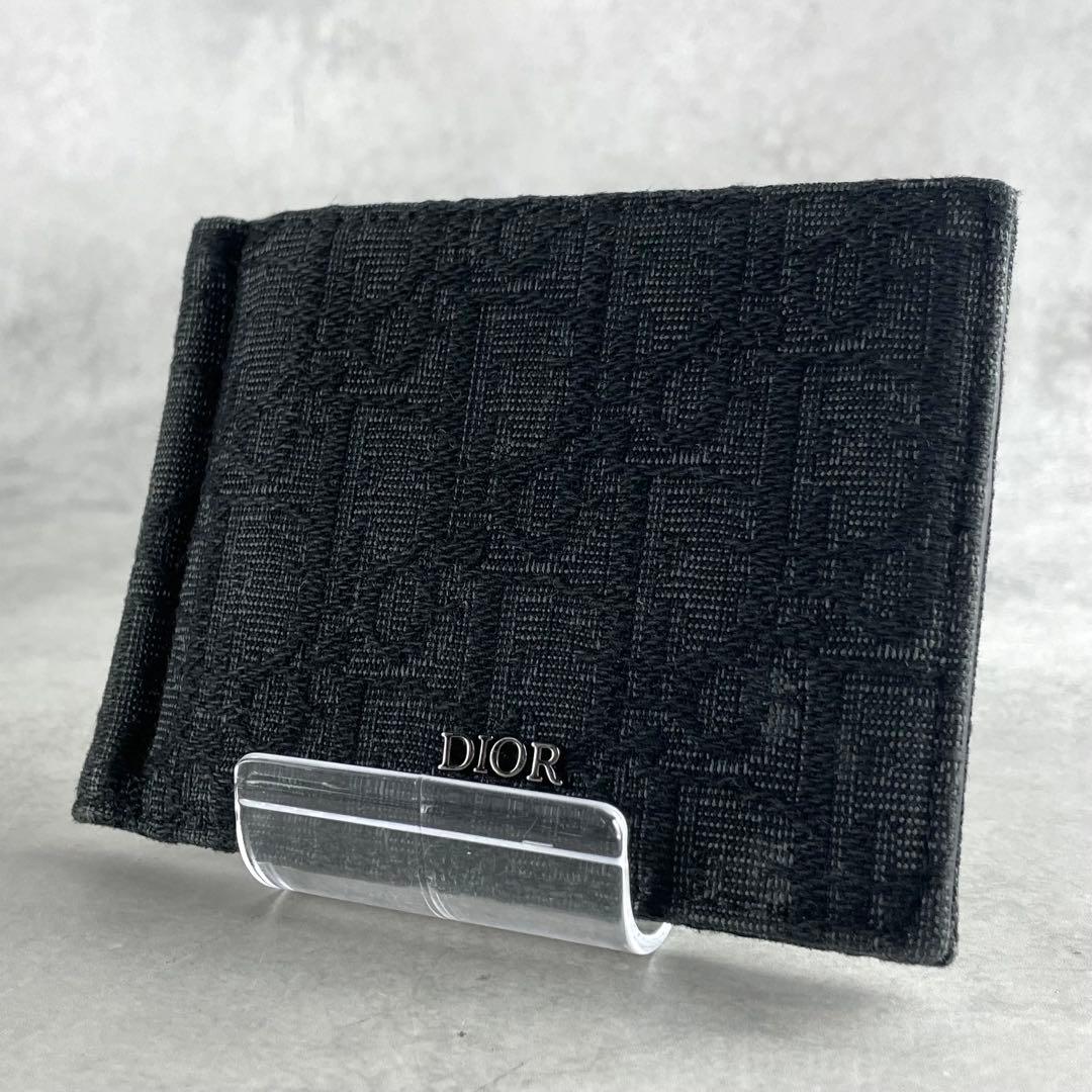 極美品✨ ディオール トロッター柄 オブリーク ロゴ金具 キャンバス ブラック