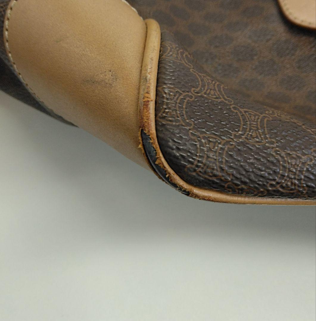 AMT07 セリーヌ マカダム ボストンバッグ カデナ＆クロシェット付き