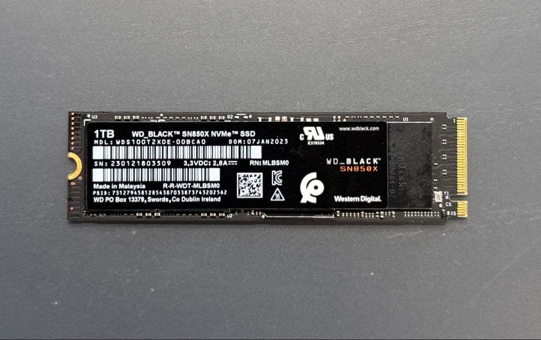 内蔵型SSD SN850X 1TB WD BLACK NVME