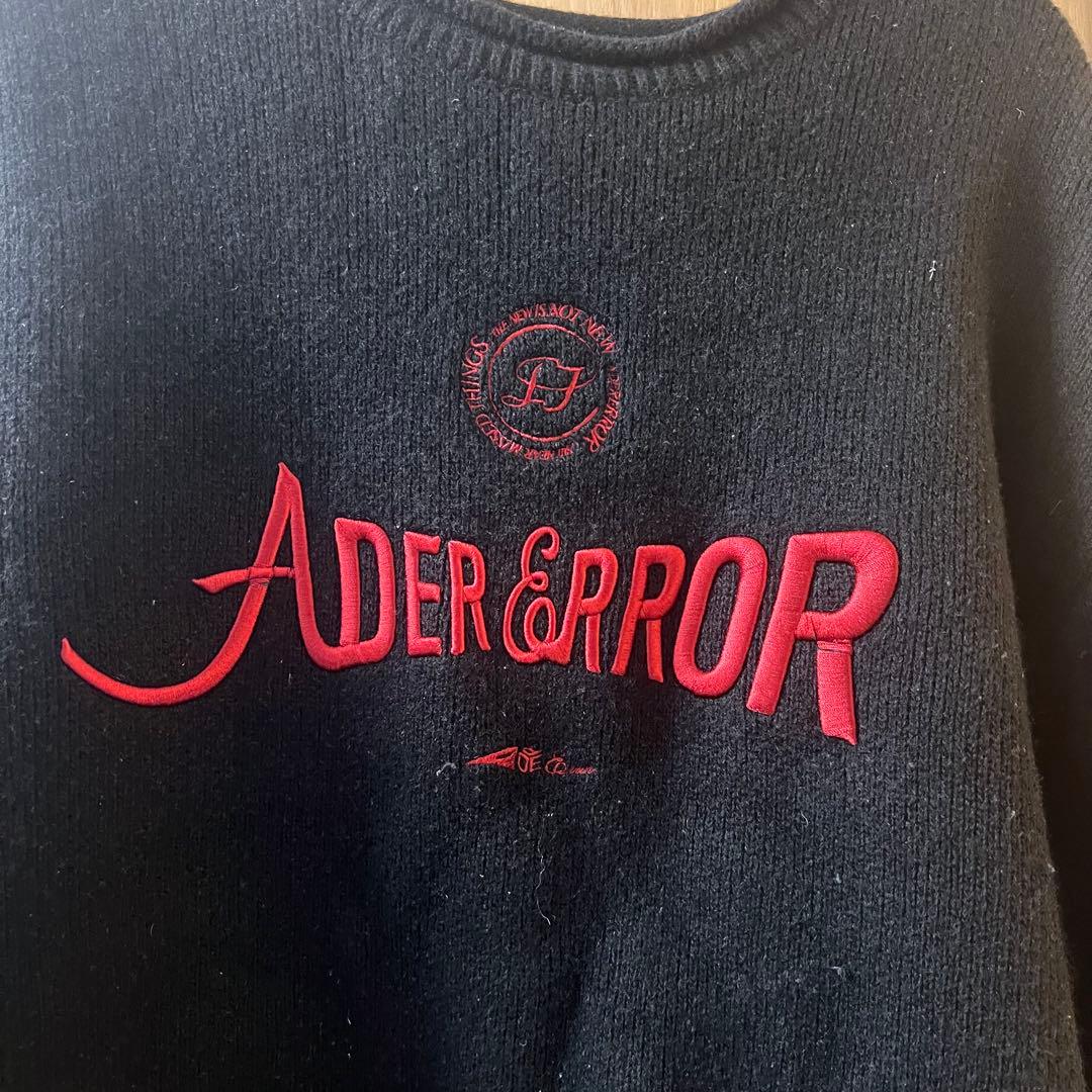 コムドットやまと着用　ADER ERROR ニット セーター 刺繍ロゴ付き