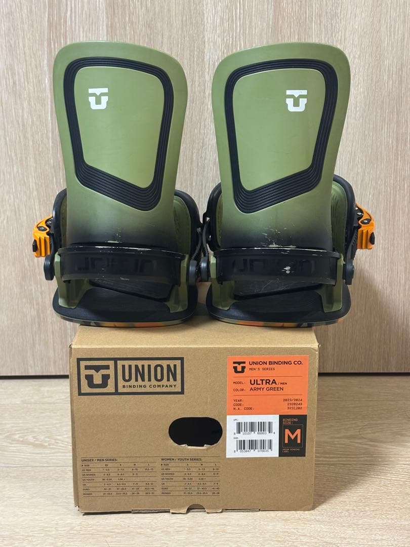 【値下中】UNION BINDINGS ULTRA Mサイズ アーミーグリーン