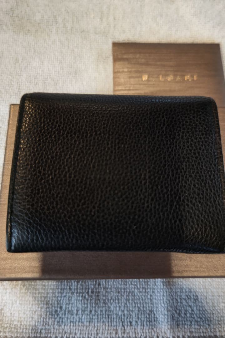 ブルガリBULGARI ブラック 長財布、ケース2点セット箱付き。