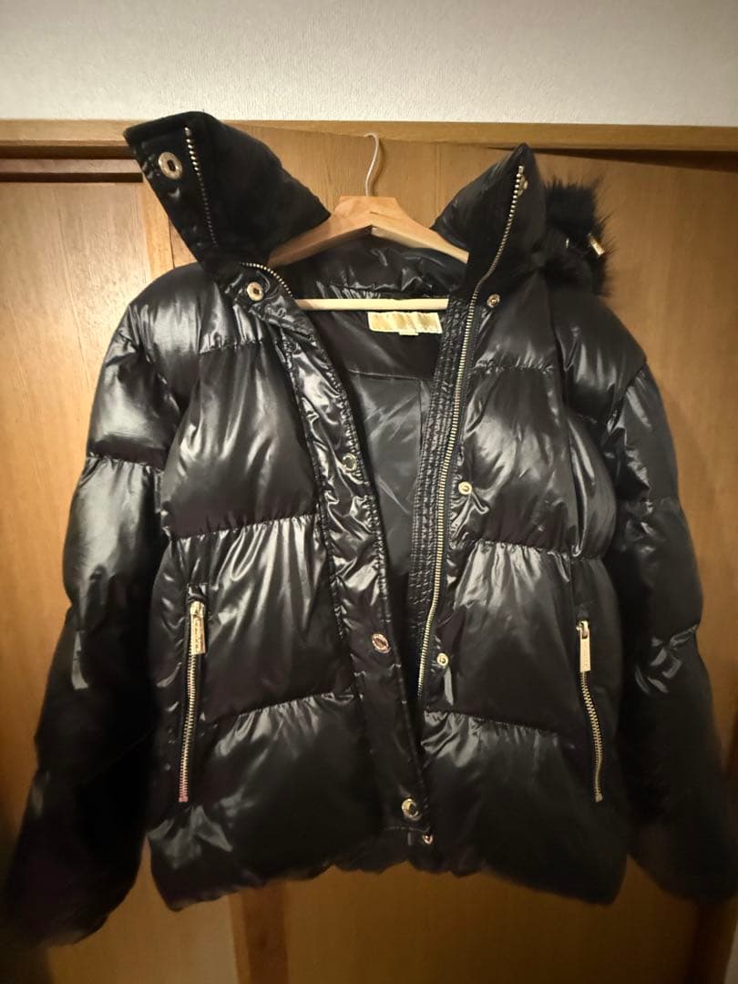 マイケルコース　ダウンジャケット　黒　M　ファー　フード　2WAY