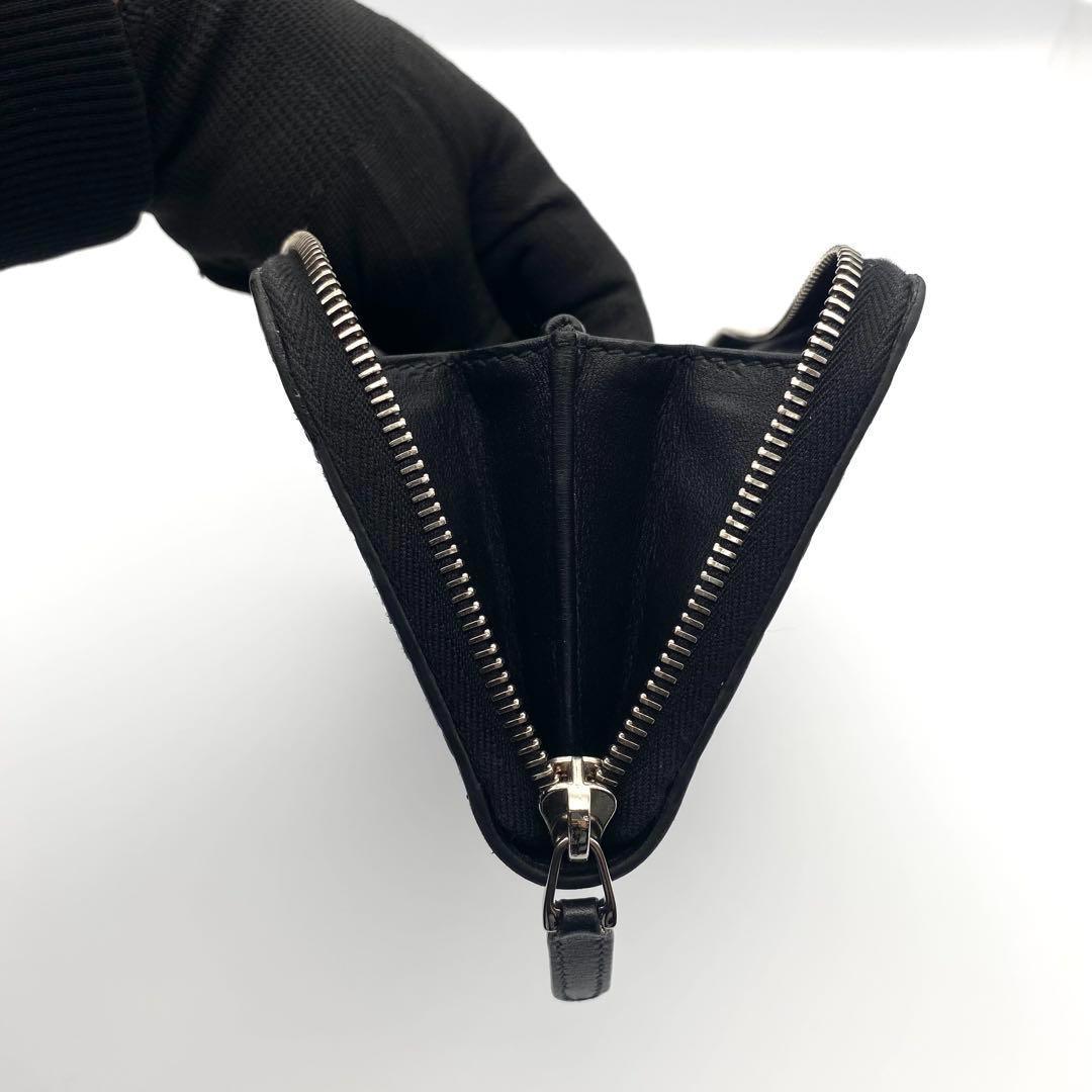 美品 GUCCI グッチ マイクロ シマ ラウンドファスナー 長財布 箱付き