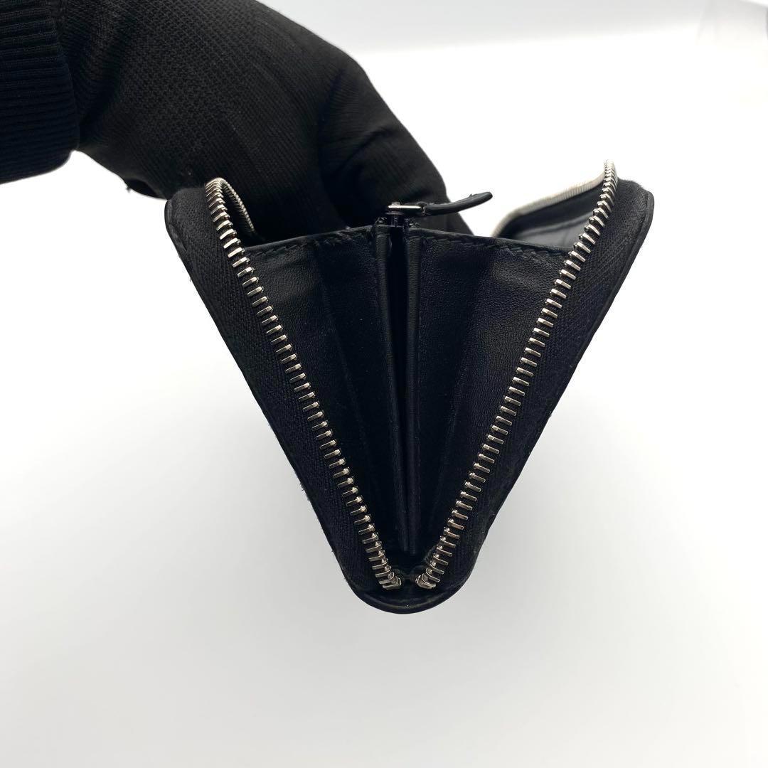 美品 GUCCI グッチ マイクロ シマ ラウンドファスナー 長財布 箱付き