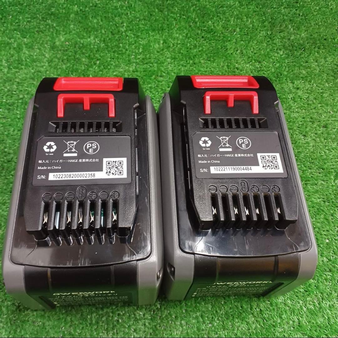 ハイガー除雪機　充電　48V POWERWORKS SNE402 バッテリー2個