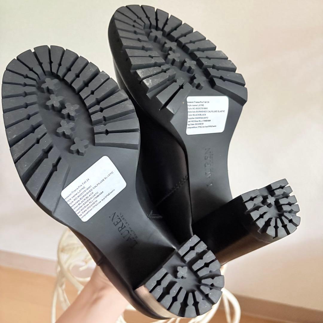 新品同様ラルフローレンプラットフォームショートブーツ