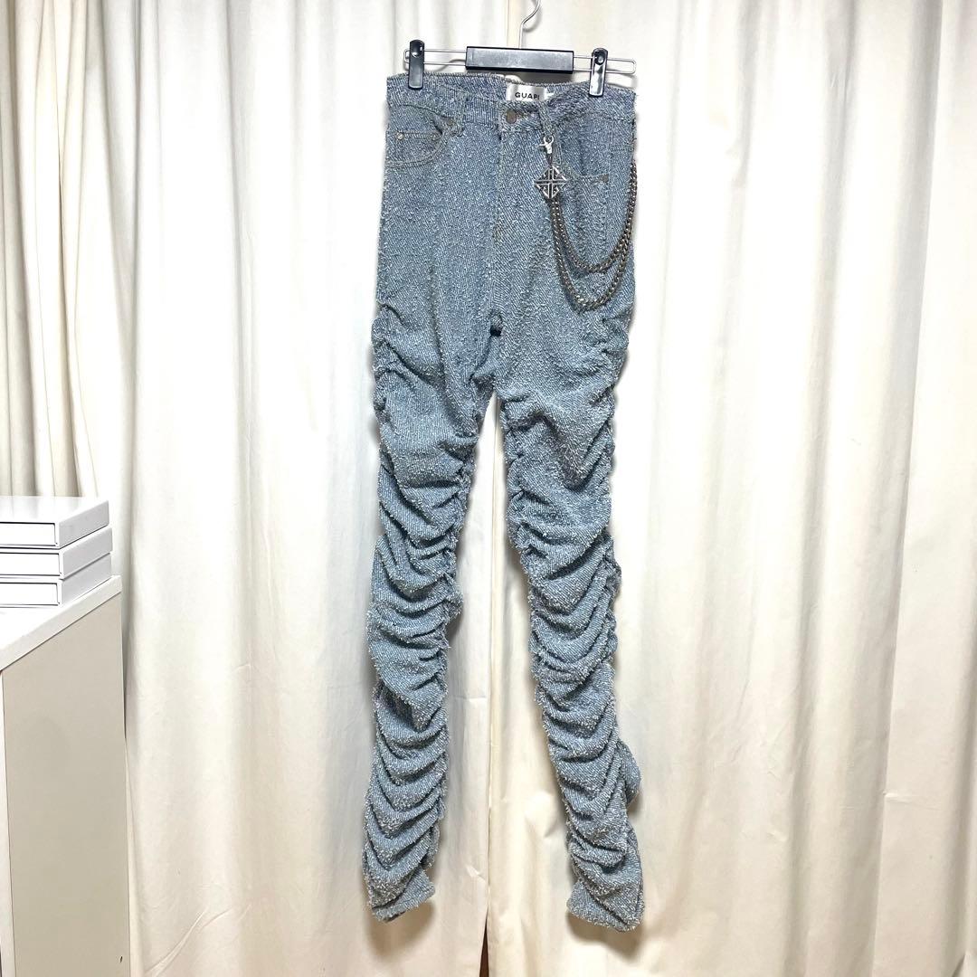 値下⭕️ 28 GUAPI スーパースタックデニム　チェーン付き　即購入⭕️