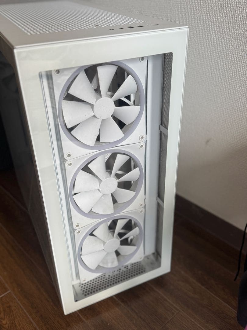 NZXT H7 Elite ホワイト 強化ガラス RGBファン付き PCケース