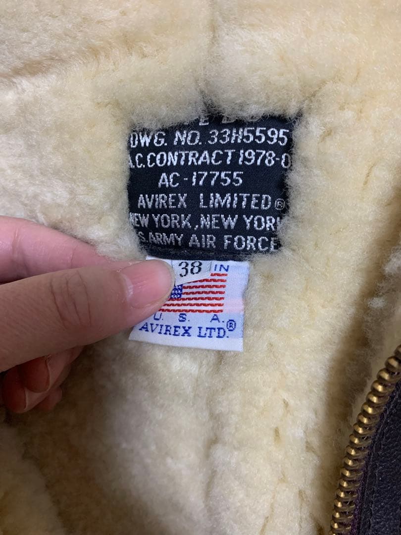 AVIREX B-3 フライトジャケット　ムートン　値下げしました！