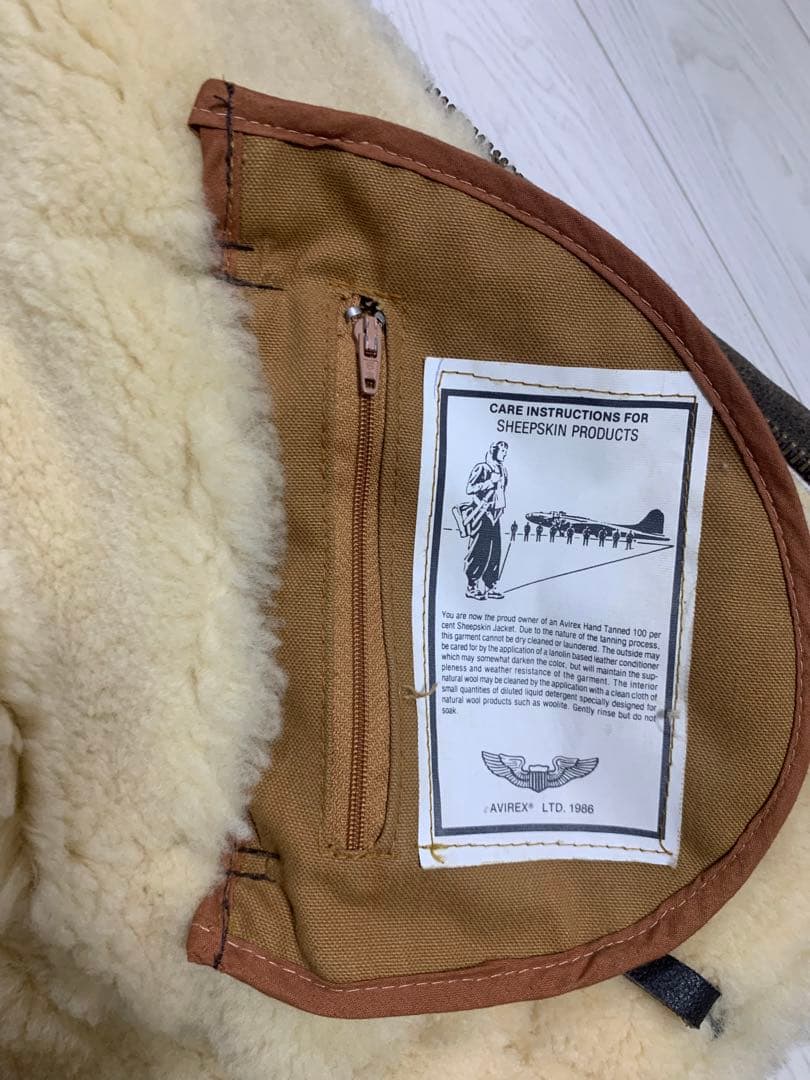 AVIREX B-3 フライトジャケット　ムートン　値下げしました！